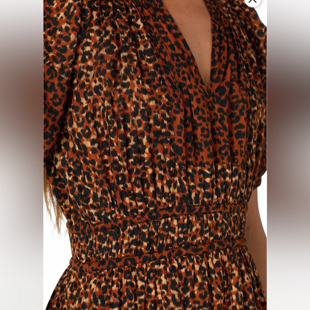 Ulla Johnson Mariana Puff Sleeve V-Neck Mini Dress Size 2 - Picture 7 of 16